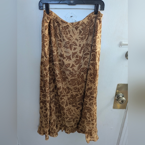 Vintage Coldwater Creek Maxi Skirt 100% Silk Floral Maxi Skirt XXL - Picture 3 of 6